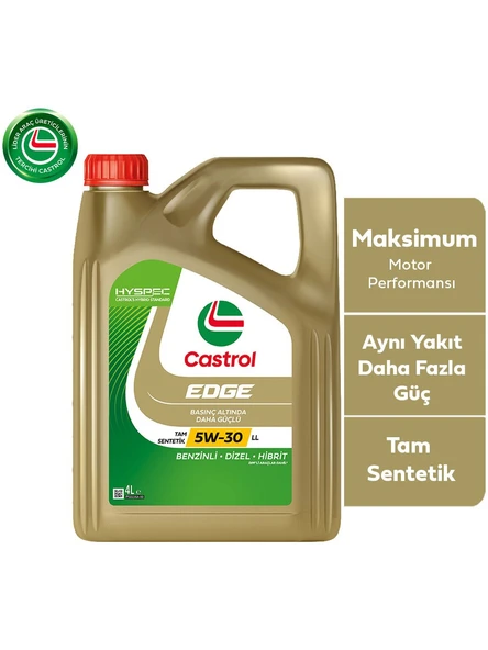 Castrol Edge 5W-30 LL 4 lt Motor Yağı - 2026 Orjinallik  Kontrol Edin.Bile Bile Sahte Ürün Almayın ürün görseli 1