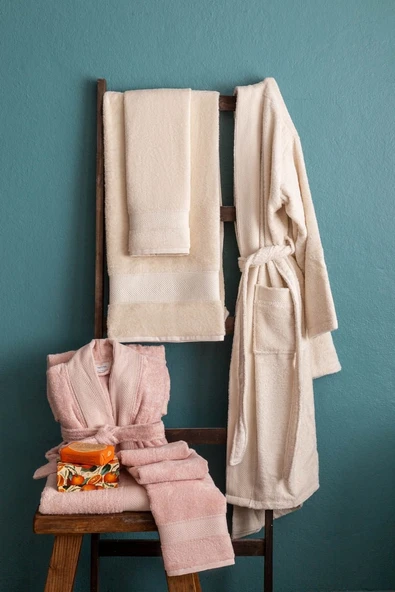 Lotus Bambu Aile Seti Blush-Ekru ürün görseli 1