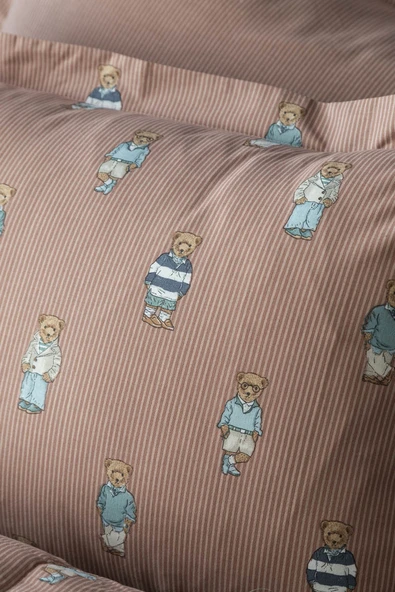 Tek Kişilik Teddy Somon Softly Uyku Seti - Resim 5
