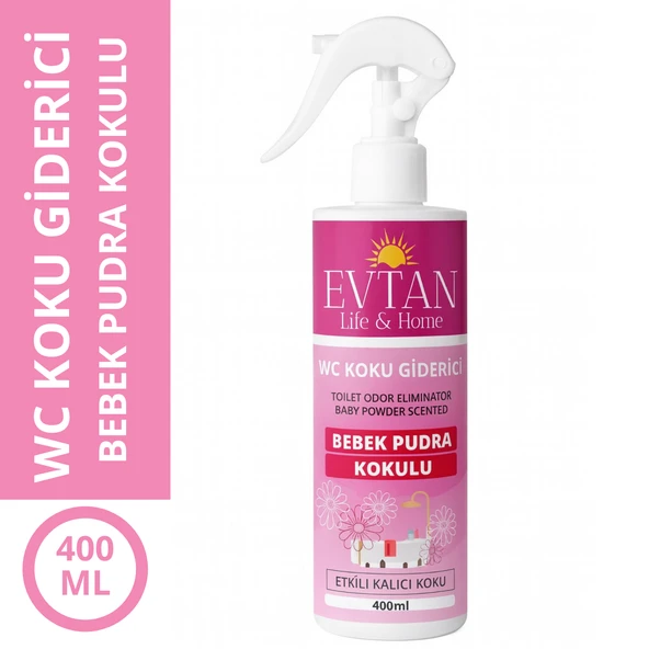 EVTAN Life&Home-WC Koku Giderici- Bebek Pudra Kokulu 400 ML-Yüzey Temizleyici Parfüm ürün görseli 1