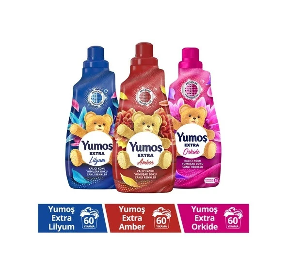 Yumoş Extra Yumuşatıcısı Amber + Lilyum +Orkide 1440Ml ürün görseli 1