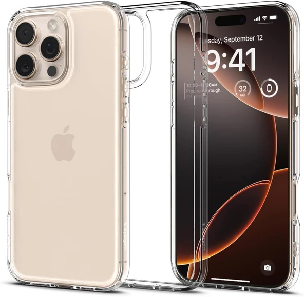 Spigen iPhone 16 Pro Max ile Uyumlu Kılıf Ultra Hybrid Crystal Clear ürün görseli 1
