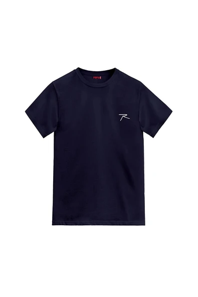 AGNITIO Erkek Pamuklu Lacivert Günlük T-shirt ürün görseli 1