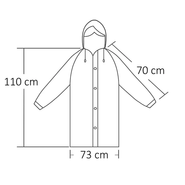 Yağmurluk Pvc Polyester Pardesü Xl Lacivert - Resim 5