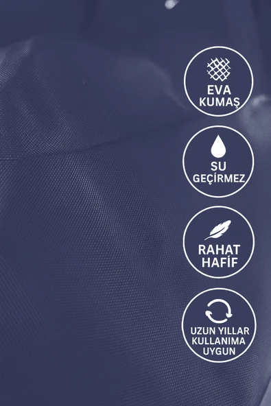 Yağmurluk Pvc Polyester Pardesü Xl Lacivert - Resim 3