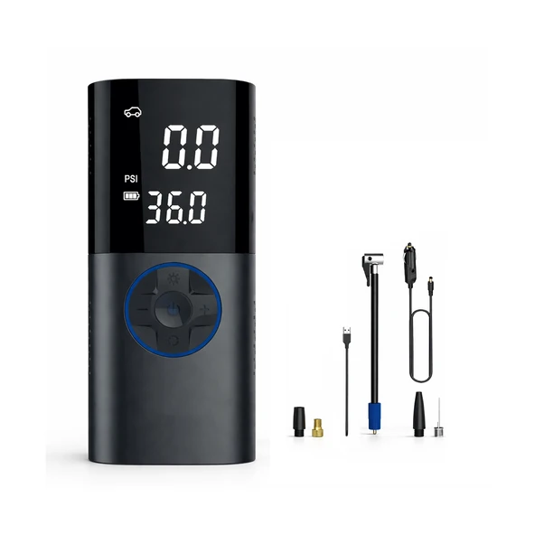 Şarjlı Taşınabilir PowerBank Lastik Hava Şişirme Cihazı 150 PSI Araba Top Bisiklet Şambrel Kompresör ürün görseli 1