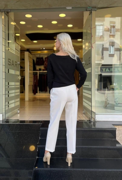 YAKA KENARI AKSESUARLI TRİKO - Resim 8