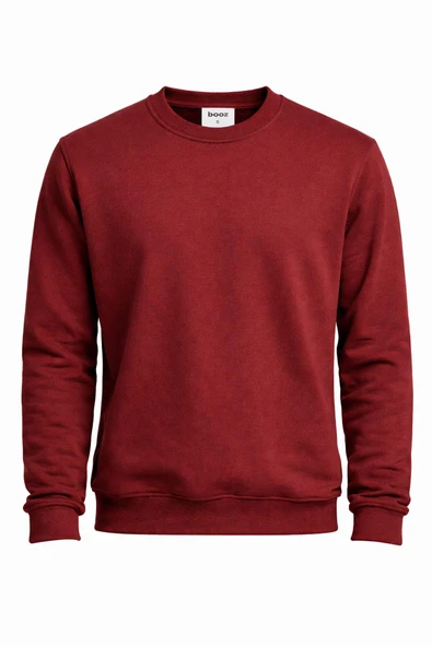 Basic Bisiklet Yaka Relaxed Regular Erkek Sweatshirt - 7556 - Resim 11