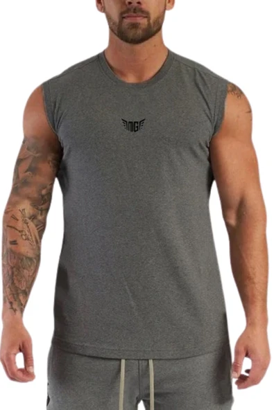 Erkek Nem Emici Hızlı Kuruma Atletik Teknik Performans Sporcu Sıfır Kol T-shirt MG-ATLET ürün görseli 1