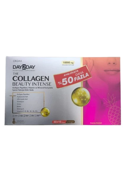 Day2day Collagen Beauty İntense Ananas 30+15 Saşe ürün görseli 1