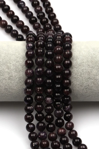 Lepidolit Doğal Taş Dizi 8 mm Küre Kesim - DZ-0859 ürün görseli 1