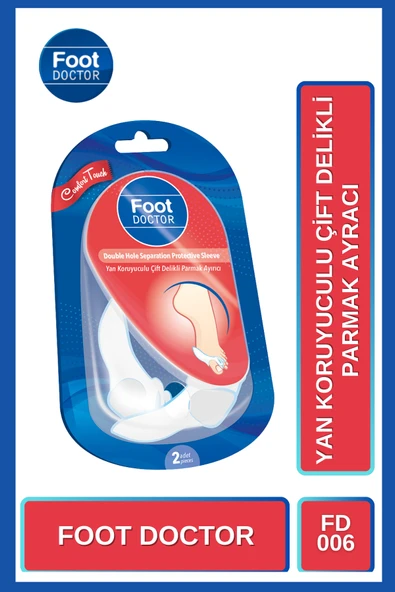 Foot Doctor Çift Delikli Yan Koruyucu Parmak Ayırıcı, Rahat ve Güvenli Kullanım ürün görseli 1