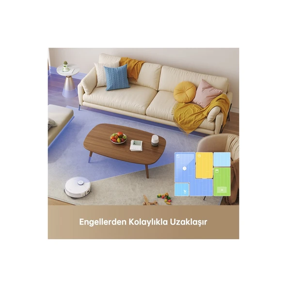 L10s Plus Robot Süpürge Beyaz - Resim 7