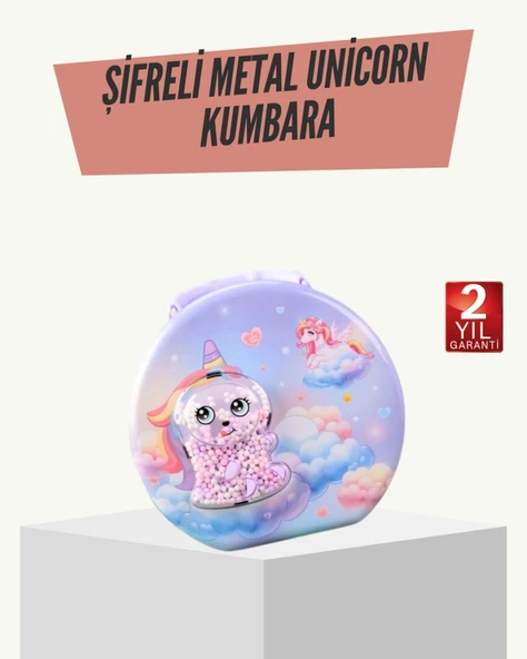 Eğitici Şifreli Çocuk Para Kasası Dayanıklı Metal ürün görseli 1