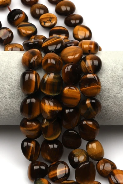 Kaplan Gözü Doğal Taş Dizi 14 x 16 mm Özel Kesim - DZ-0861 ürün görseli 1