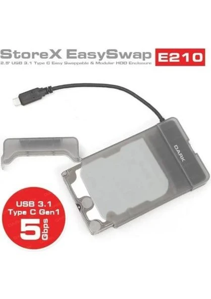 Dark Storex E210 DK-AC-DSE210 USB 3.1 2.5" Harddisk Kutusu ürün görseli 1
