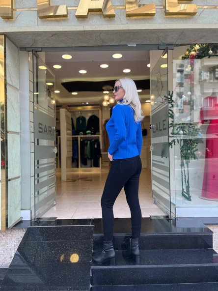 FİTİLLİ ÖRGÜ BAĞCIK DETAYLI TRİKO ürün görseli 1