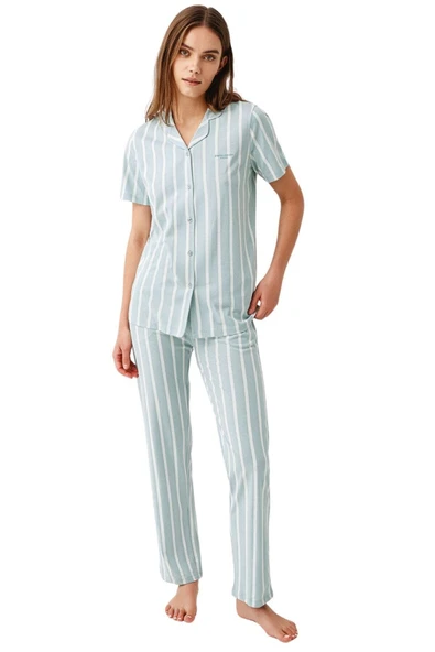 GÖMLEK PİJAMA TAKIM KADIN PC9153-S - Resim 2