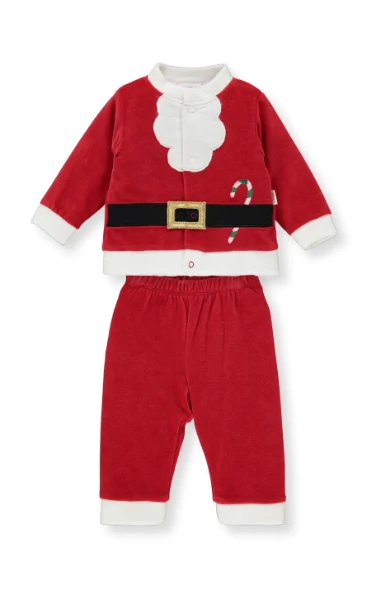 Bebetto Erkek Bebek Noel Kadife Takım Kırmızı K3766 ürün görseli 1
