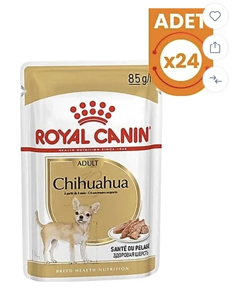 Royal Canin Chihuahua Adult Pouch Konserve Köpek Maması 85 Gr 24 Adet ürün görseli 1