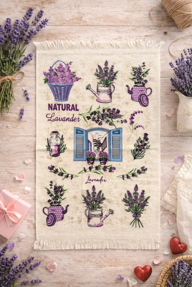 Pamuklu Saçaklı Dijital Baskı El-Yüz Havlusu 40x60 cm-Yumuşak Doku, Yüksek Su Emici Mutfak Havlusu ürün görseli 1