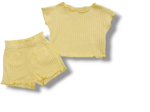 Kız BebeK Jakarlı Şort Takım CK50536 ürün görseli 1