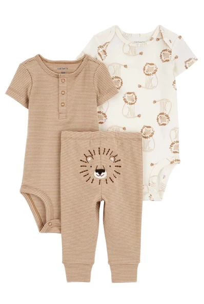 Layette Erkek Bebek Body Pantolon Set 3'lü Paket 1R035310 ürün görseli 1