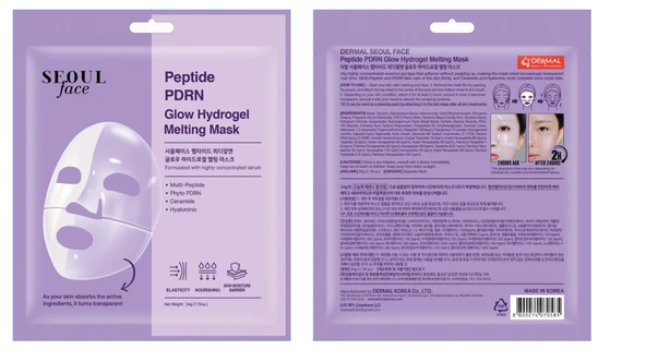 Dermal Seoul Face Peptid PDRN Hidrojel Eriyen Nemlendirici Kore Maskesi 34 gr ürün görseli 1