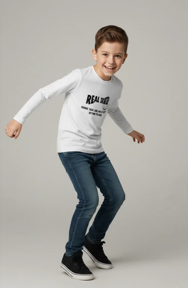 Erkek Çocuk Real Skater Baskılı Mevsimli Sweat DMB-4088 ürün görseli 1