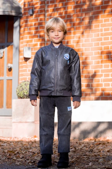 Erkek Çocuk Parçalı Denim Pantolon MNT25E216 ürün görseli 1