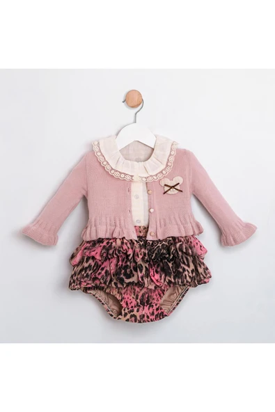 Kız Bebek Rose Poposu Fırfırlı 3'lü Takım CMN-3738 - Resim 3
