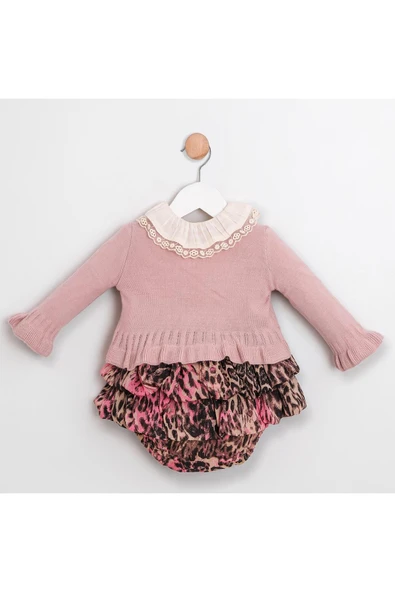 Kız Bebek Rose Poposu Fırfırlı 3'lü Takım CMN-3738 - Resim 5