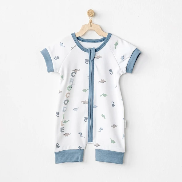 Erkek Bebek Tulum Romper Dinosaur AC24563 - Resim 2
