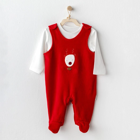 Bebek Tulum Takım Romper Set Velvet Happy Newyear AC25339 ürün görseli 1