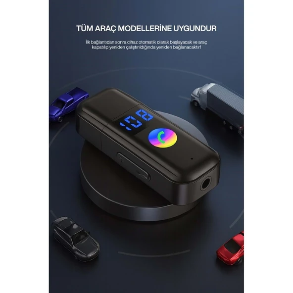 Concord BT-16 2in1 Bluetooth Alıcı Usb-aux Kablo Ses Kontrol Ekran Araç İçi Handsfree ve Müzik ürün görseli 1