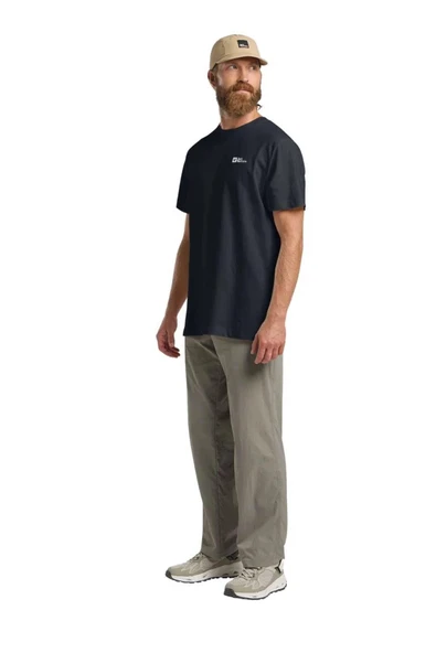 Jack Wolfskin Essential Erkek Antrasit Tişört - Resim 2