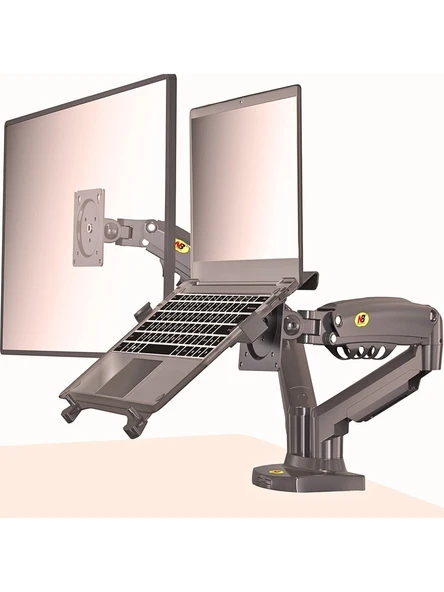 Nb F160+FP Gazlı Çift Kol North Bayou Monitör & Dizüstü Standı ürün görseli 1
