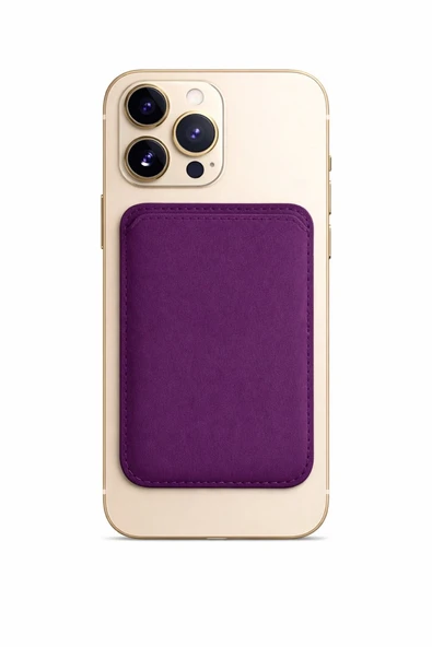 Lunex Premium Süet Magsafe Kartlık Burgundy Wine iPhone 11 Pro ürün görseli 1