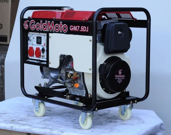 GoldMoto GM7.5DJ 6.9kVA Monofaze Marşlı Dizel Jeneratör ürün görseli 1