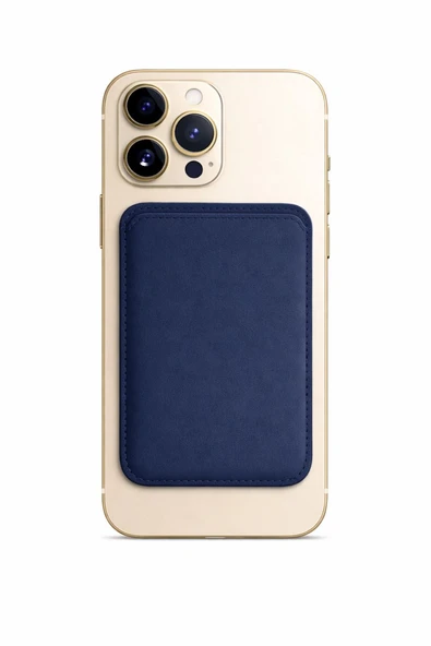Lunex Premium Süet Magsafe Kartlık Navy Eclipse iPhone 16 Pro Max ürün görseli 1