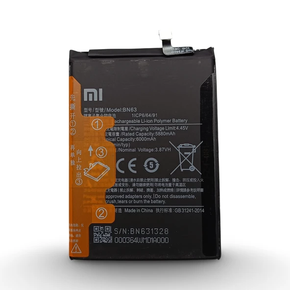Xiaomi RedMi 10 Prime Batarya Redmi 10 BN63 Uyumlu Yedek Batarya ürün görseli 1
