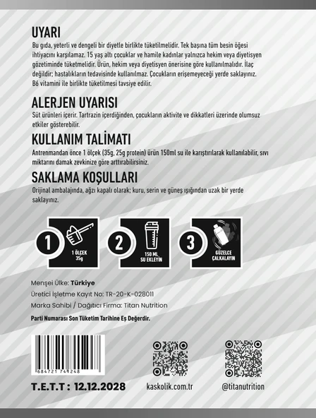 Tİtan Premium Casein Protein 1000 Gr - Resim 3
