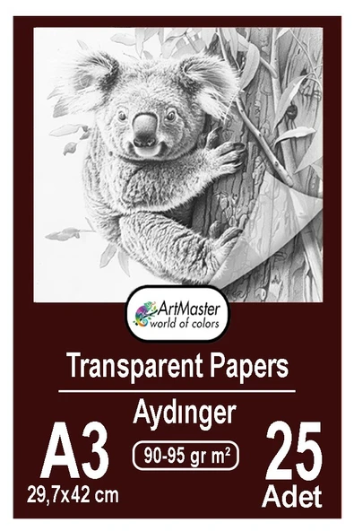 Aydınger Kağıdı A3 90-95 gr Eskiz Kağıdı 25 Adet Artmaster Aydınger Kağıt 29,7x42 cm Buzlu Mumlu Kağıt Çizim Kağıdı ürün görseli 1