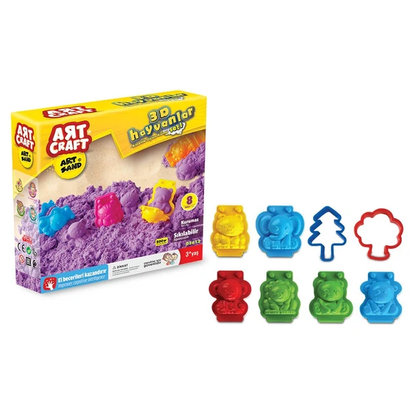 03612 Dede, Artsand 3D Hayvanlar Kum Seti 500 gr / +3 yaş ürün görseli 1