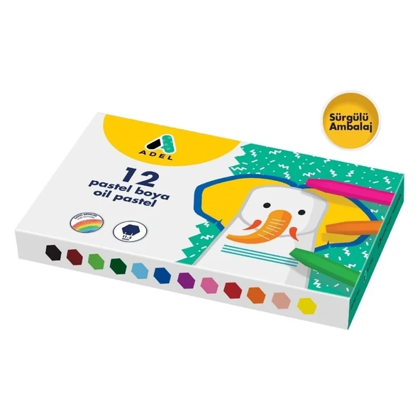 Adel 12li Pastel Boya 428 0837 002 - Resim 2
