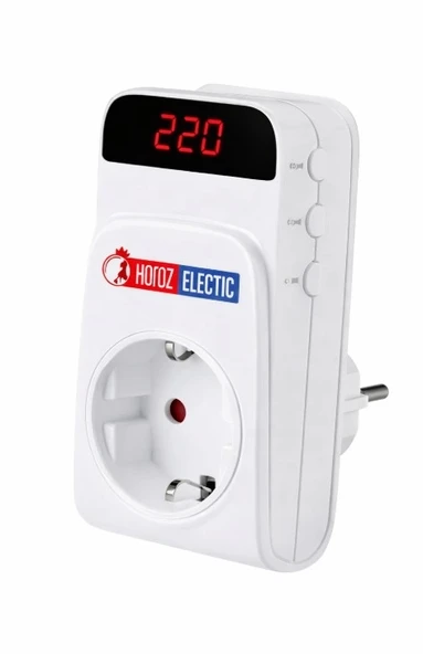 HOROZ Protex-r Ani Yüksek Akım Korumalı Priz Dijital Göstergeli 140v-280v Arası Ayarlanabilir ürün görseli 1