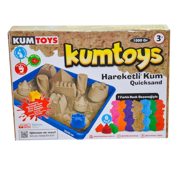5329 Kumtoys, Hareketli Kum Seti 1000 gr / +3 yaş ürün görseli 1