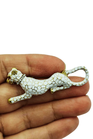 Kibele Leopar Broş Yaka Iğnesi - Resim 2