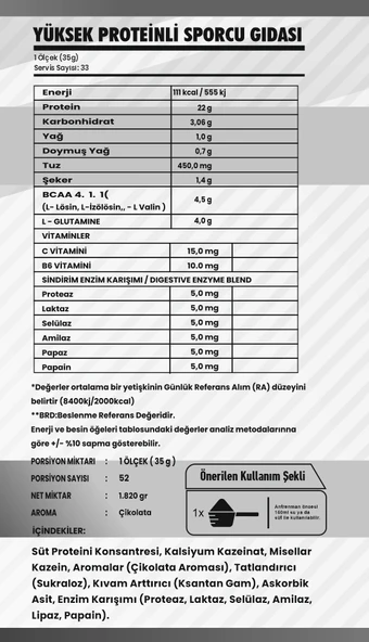 Tİtan Premium Casein Protein 1000 Gr - Resim 2