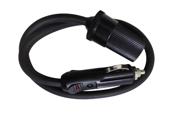 Araç Çakmaklık Uzatma Kablosu 12-24 Volt 16 Amper 2 X1,5mm TTR Bakır 50 cm-Siyah ürün görseli 1